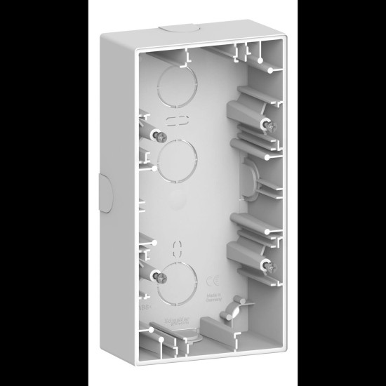 Merten MEG4024-6535 System Design, Aufputzgehäuse, 2-fach, Lotosweiß