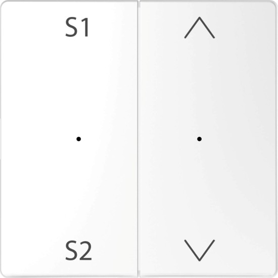 Merten MEG5227-6035 Wippen für Taster-Modul 2fach (Szene1/2, Auf/Ab), Lotosweiß, System Design