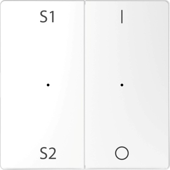 Merten MEG5228-6035 Wippen für Taster-Modul 2fach (Szene1/2, 1/0), Lotosweiß, System Design