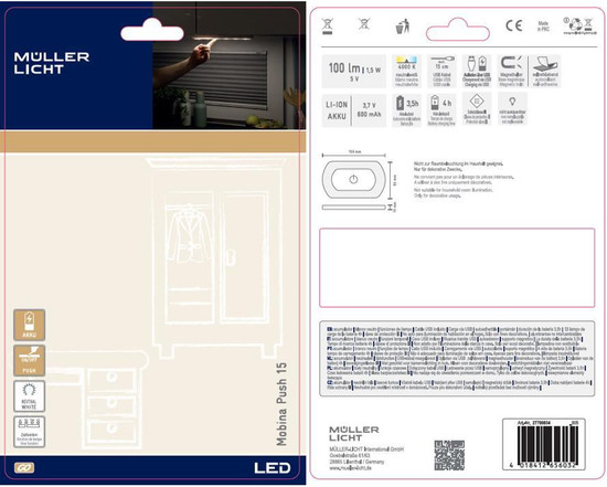 Müller Licht LED Orientierungslicht Mobina Push 15 575 27700034