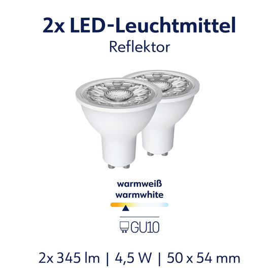 Müller Licht LED Reflektor GU10 345lm 2700K 36° 575-SMD/COB 401118