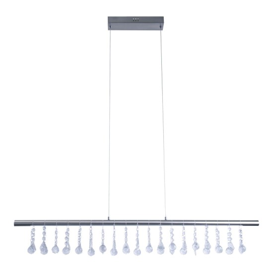 Näve LED Pendelleuchte NOBILIS 100x6cm 23,6W Warmweiss stahl-blank dimmbar 7093150