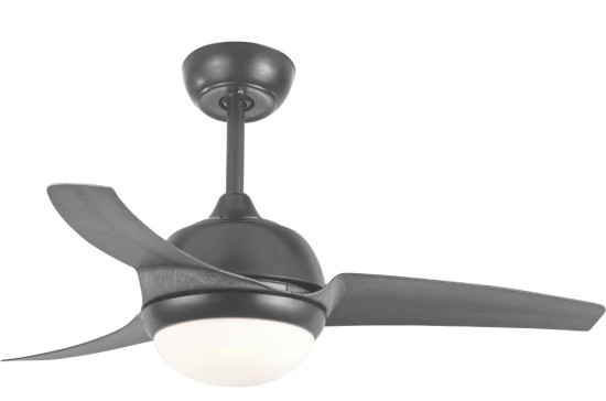 Leiser Deckenventilator mit LED Leuchte Sulion NEWTON Ø107cm CCT Grau mit Fernbedienung