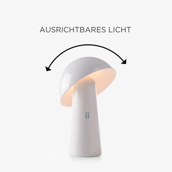 NewGarden SHITAKE LED Batterie-Tischleuchte, kabellos und tragbar, Outdoor dimmbar IP44