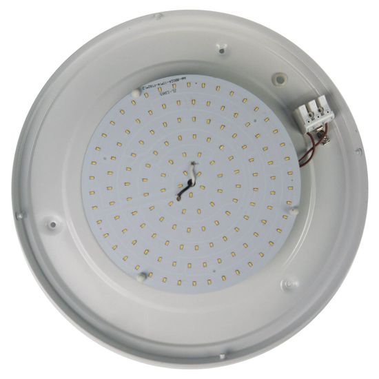 Niermann LED 12W Deckenleuchte Alabaster-Glas, Nickel matt, 35cm, warmweiss, Made in Germany