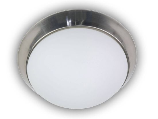 Niermann LED 14W Deckenleuchte Opal matt Glas, Nickel matt, 40cm, warmweiss, Made in Germany