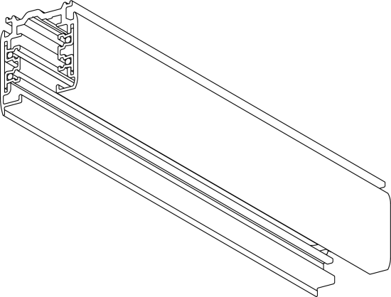 Nordic Global Trac Stromschiene 3-Phasen Aufbau 1m XTS4100-1 grau