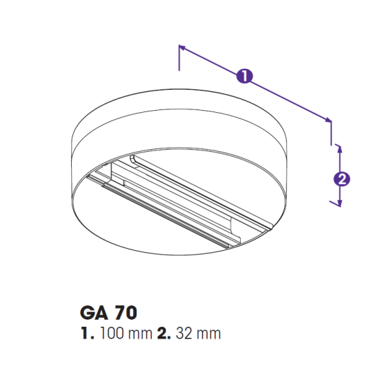 Nordic Global Trac Aufbaudose Fixpoint GA70-1 grau