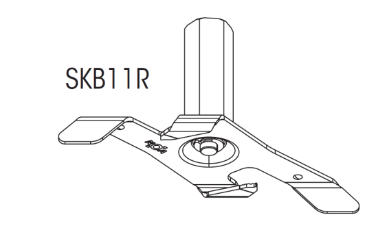 Nordic Global Trac Schienenklammer Clip M6 Gewinde SKB11R-3 weiss