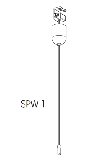 Nordic Global Trac Abhängeset Seil mit M6 + Deckenbefestigung SPW1-1/3M grau