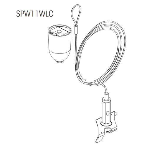 Nordic Global Trac Abhängeset Clip + Baldachin + Schlaufe SPW11WLC-2/3M schwarz