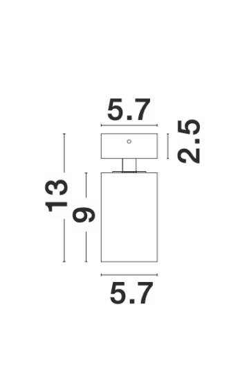 Nova Luce TOD Deckenleuchte GU10 Schwarz 13x5,7cm dimmbar 9011312