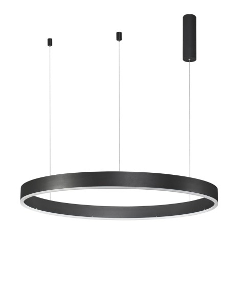 Nova Luce MOTIF LED Pendelleuchte Schwarz 60W Warmweiss 150x100cm dimmbar 9190855