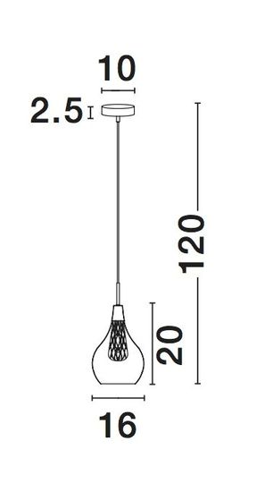 Nova Luce FILO Pendelleuchte G9 Gold 120x16cm dimmbar 1500202811