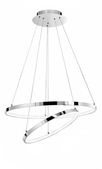 Nova Luce ARIA LED Pendelleuchte Chrom 74W Warmweiss 120x60cm 17222003