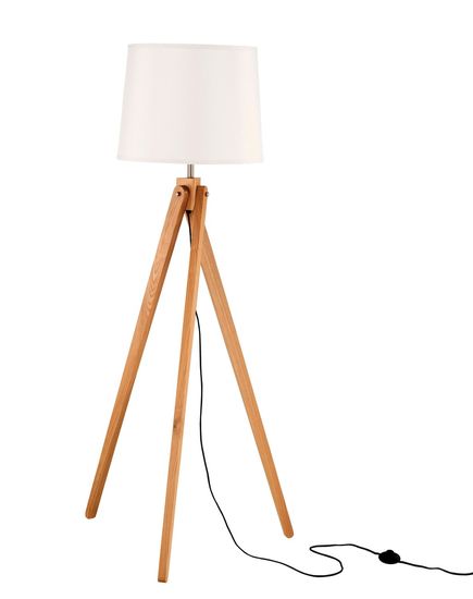 Nova Luce ALMA Stehlampe E27 Naturholz 165x45cm 60201