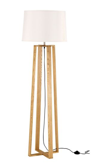 Nova Luce ALMA Stehlampe E27 Naturholz 167x38cm 60202