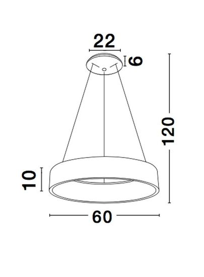 Nova Luce RANDO LED Pendelleuchte Weiß 54W Neutralweiss 120x60cm 6167203