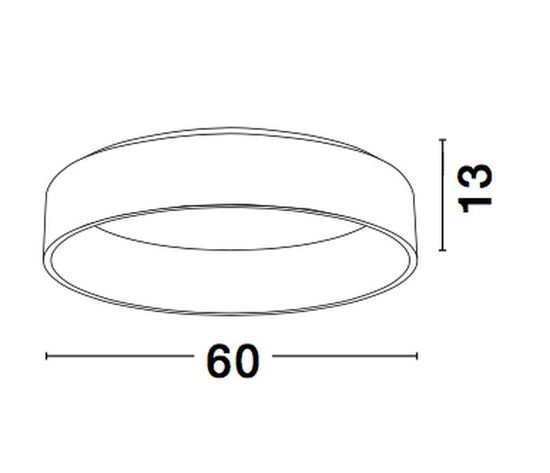 Nova Luce RANDO LED Deckenleuchte Grau 42W Warmweiss 13x60cm 6167208