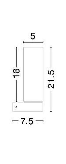 Nova Luce POLO Wandleuchte E14 Chrom IP44 5x7,5x21,5cm dimmbar 6310542