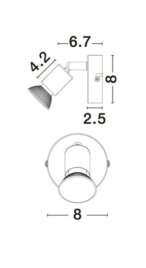 Nova Luce BASE Deckenleuchte GU10 Weiß 8x6,7x10,9cm dimmbar 661001