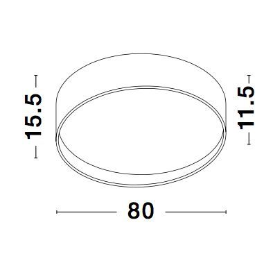 Nova Luce FANO LED Deckenleuchte Weiß 87W Warmweiss 15,5x80cm 71045003