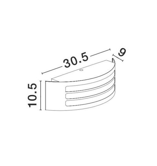 Nova Luce ZENITH Wandleuchte E27 Braun 12W IP44 30,5x9x10,5cm dimmbar 713114