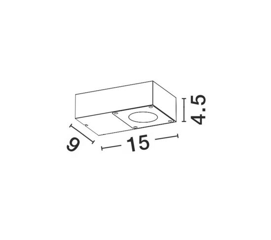 Nova Luce APOLLO LED Wandleuchte Grau 5W IP54 Warmweiss 9x15x4,5cm 713411