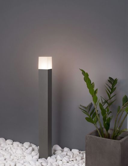 Nova Luce STICK Wegeleuchte E27 Grau 12W IP54 7,6x7,6x80cm 71371101