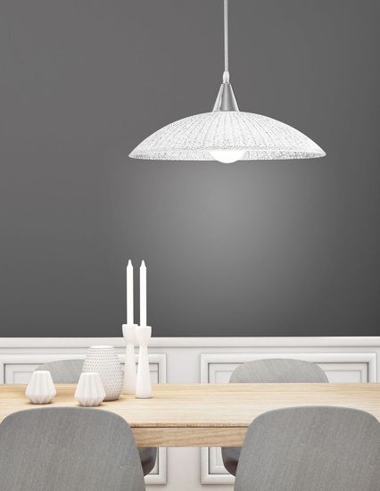 Nova Luce SHELL Pendelleuchte E27 Weiß 100x40cm dimmbar 7326501