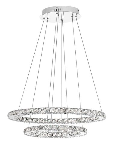 Nova Luce CELINE LED Pendelleuchte Chrom 40W Neutralweiss 64x44x120cm 7403001