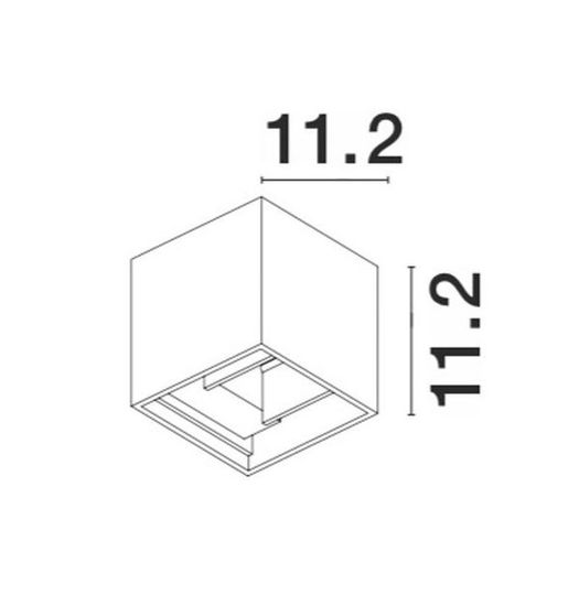 Nova Luce COMO LED Wandleuchte Weiß 2x3W IP54 Warmweiss 11,2x11,2x11,2cm 747406