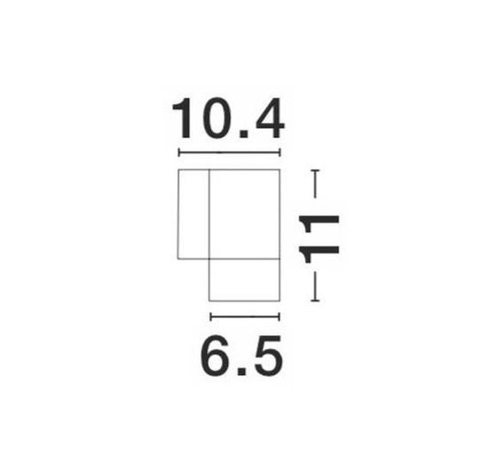 Nova Luce NODUS Wandleuchte GU10 Grau 7W IP54 6,5x10,4x11cm dimmbar 773221