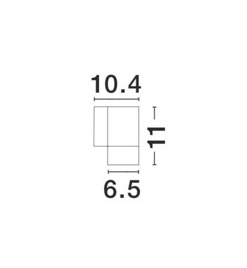 Nova Luce NODUS Wandleuchte GU10 Braun 7W IP54 6,5x10,4x11cm dimmbar 773222