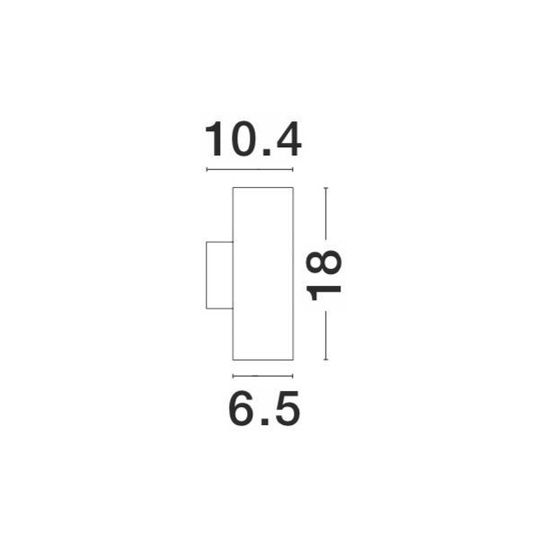 Nova Luce NODUS Wandleuchte GU10 Braun 2x7W IP54 6,5x10,4x18cm dimmbar 773224