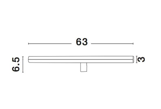 Nova Luce VANESE LED Spiegelleuchte Chrom 18W IP44 Warmweiss 63x6,5x6,5cm 787008