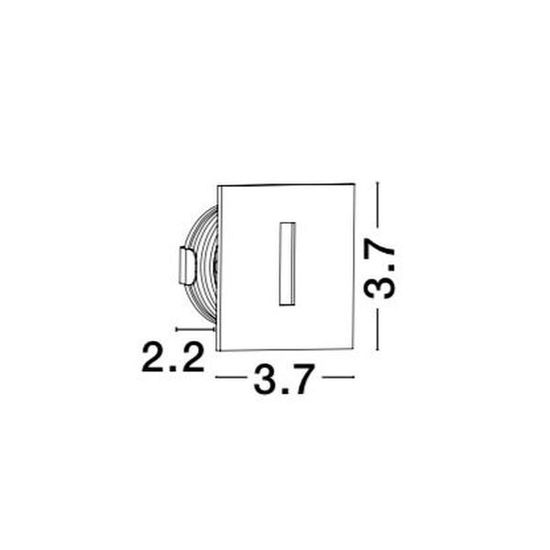 Nova Luce PASSAGIO LED Wandeinbauleuchte Weiß 1W IP54 Warmweiss 3,7x2,2x3,7cm 8090801