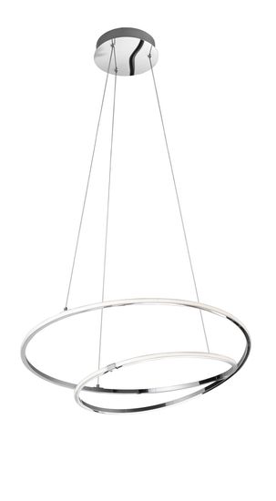 Nova Luce VIAREGGIO LED Pendelleuchte Chrom 28W Warmweiss 120x56cm 8101201