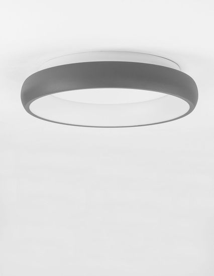 Nova Luce ALBI LED Deckenleuchte Grau 32W Warmweiss 8,5x41cm dimmbar 8105615