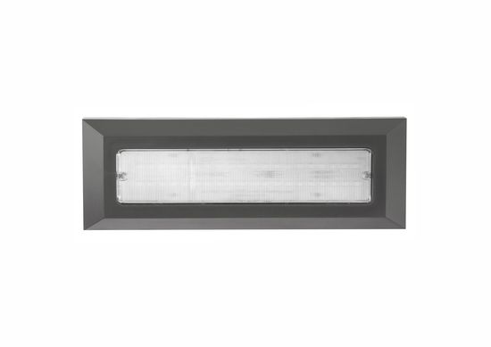 Nova Luce PULSAR LED Wandleuchte Grau 4W IP54 Warmweiss 23x3x8cm 811501