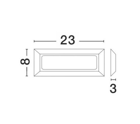 Nova Luce PULSAR LED Wandleuchte Grau 4W IP54 Warmweiss 23x3x8cm 811501