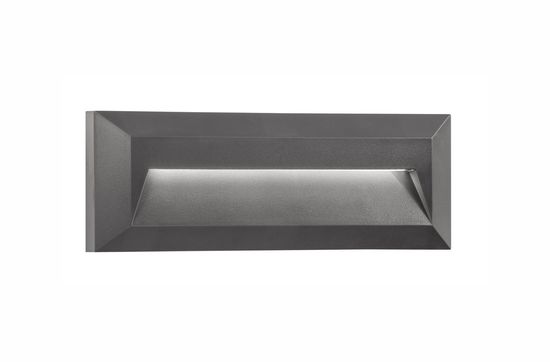 Nova Luce PULSAR LED Wandleuchte Grau 2W IP54 Warmweiss 23x3x8cm 811502