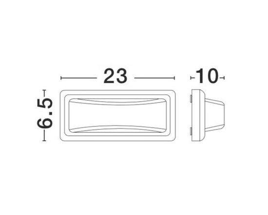 Nova Luce PULSAR LED Wandleuchte Grau 6W IP54 Warmweiss 23x10x6,5cm 812103