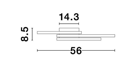 Nova Luce BILBAO LED Deckenleuchte Weiß 42W Warmweiss 56x56x8,5cm 8160161