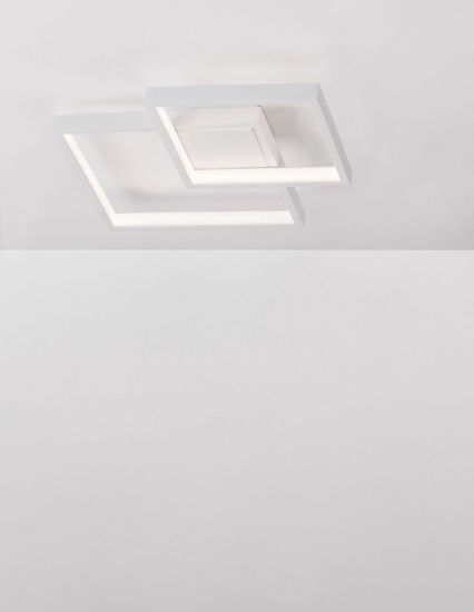 Nova Luce BILBAO LED Deckenleuchte Weiß 25W Warmweiss 46x46x6,5cm 8160162