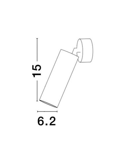 Nova Luce DEXTER Wandleuchte GU10 Schwarz 15x6,2cm dimmbar 821601