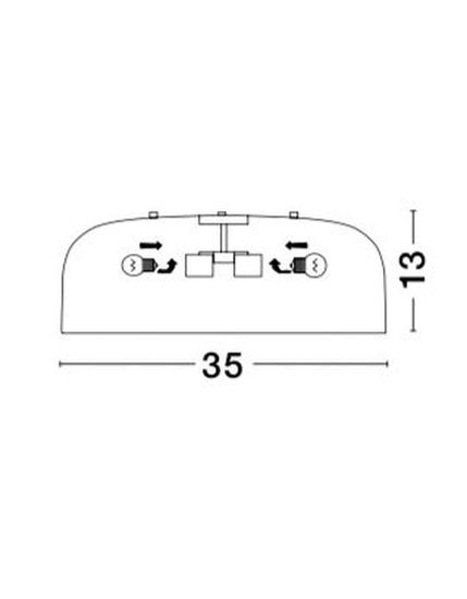 Nova Luce PERLETO Deckenleuchte E27 Weiß 13x35cm dimmbar 826806