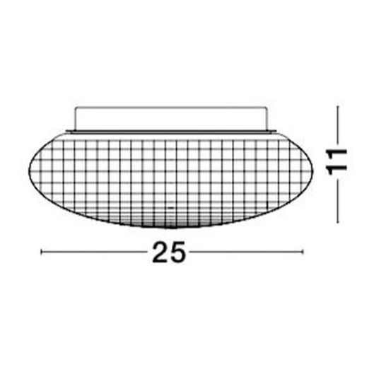 Nova Luce SENS Deckenleuchte E27 Transparent IP44 11x25cm dimmbar 838123