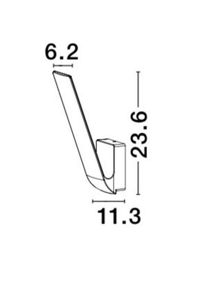 Nova Luce VITORIA LED Wandleuchte Grau 5W IP54 Warmweiss 6,2x12x23,6cm 8401030