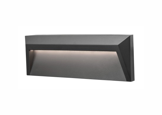 Nova Luce LUTON LED Wandleuchte Grau 1,6W IP65 Warmweiss 23x3,3x8cm 8403622